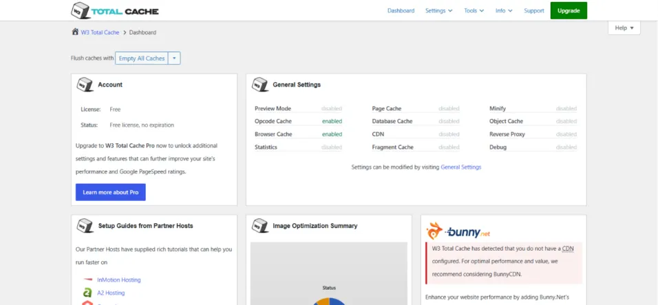 20+ Plugin WordPress Terbaik & Populer yang Wajib Anda Install 12 Plugin WordPress terbaik Tampilan dashboard W3 Total Cache