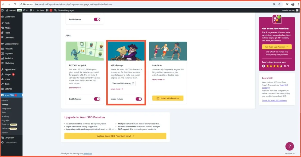 Setting Khusus XML Sitemaps