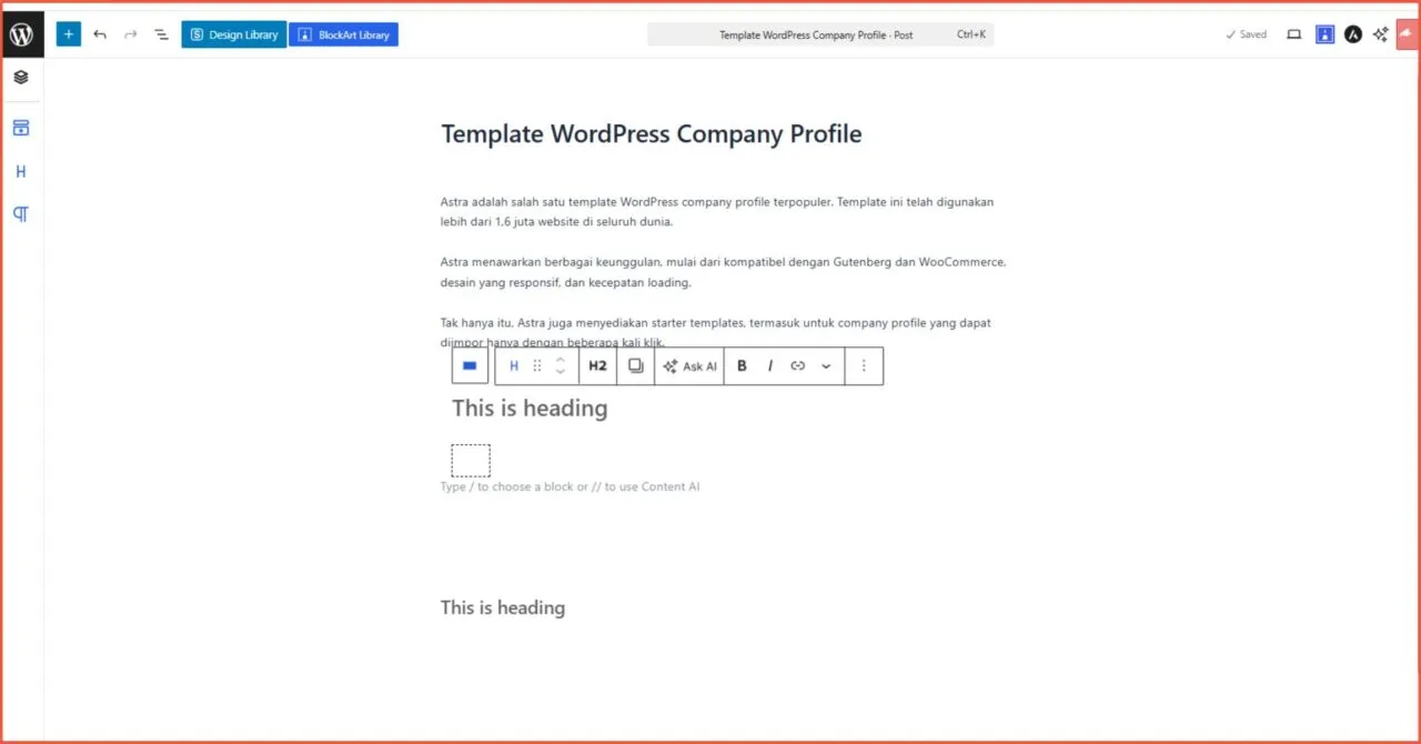 Fitur astra SEO friendly dan support schema markup