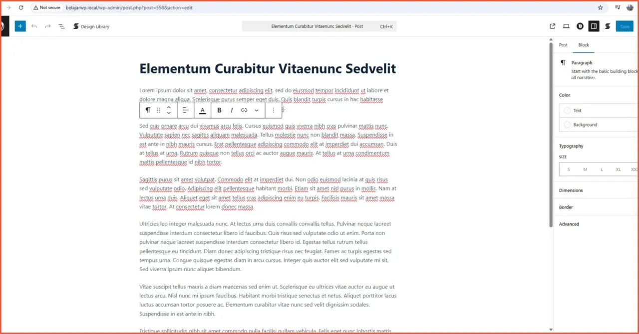 Fitur blocksy Kompatibel dengan Gutenberg