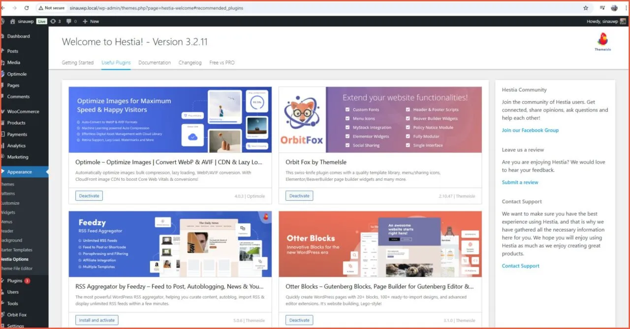 Fitur hestia Integrasi dengan plugin lain