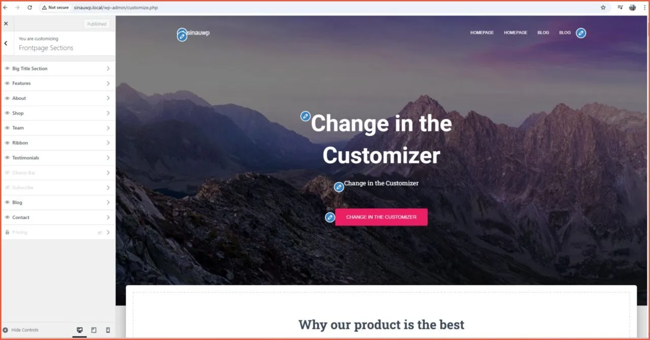 Kekurangan hestia Struktur halaman depan yang kurang fleksibel tidak bisa diubah urutannya
