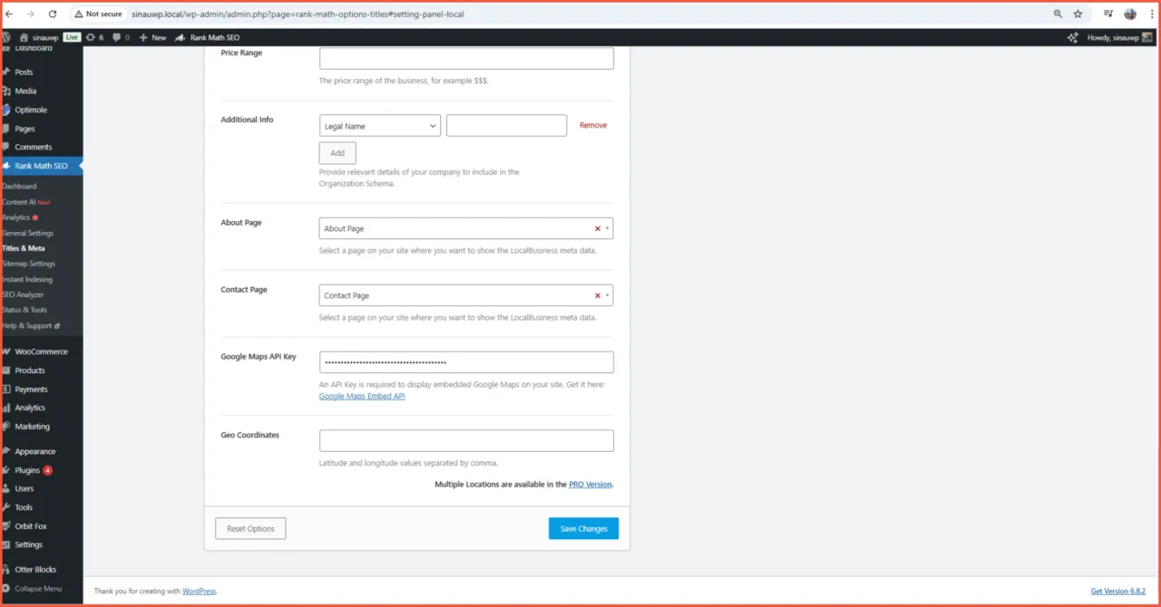 Price range to geo coordinates