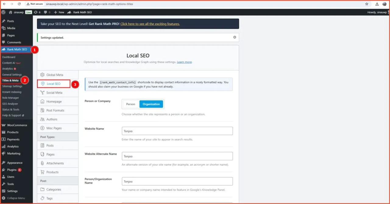 mengisi informasi bisnis lokal