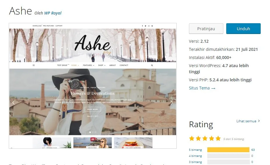Best Free WordPress Themes - Ashe