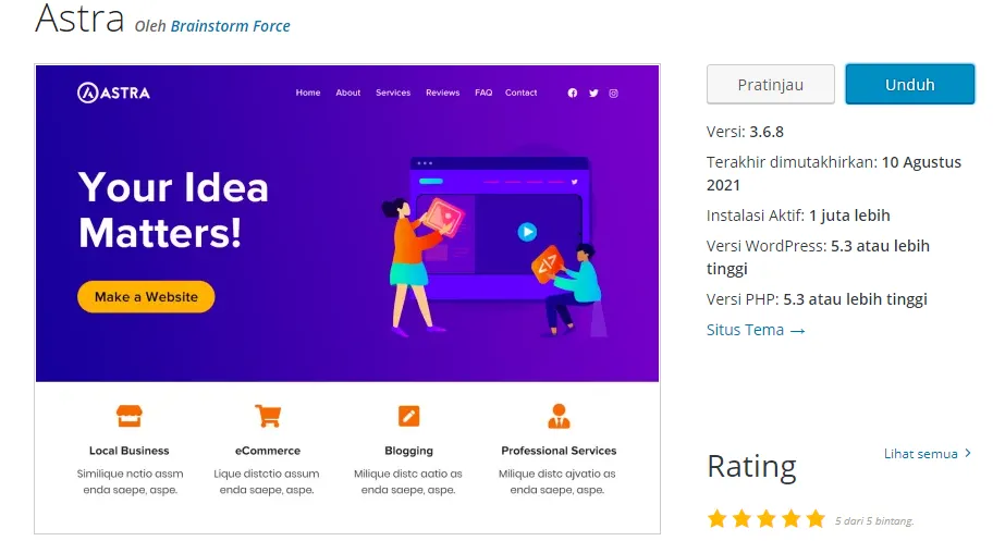 Best Free WordPress Themes - Astra