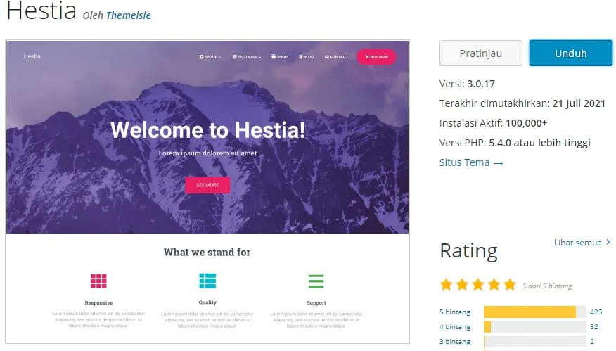 Best Free WordPress Themes - Hestia