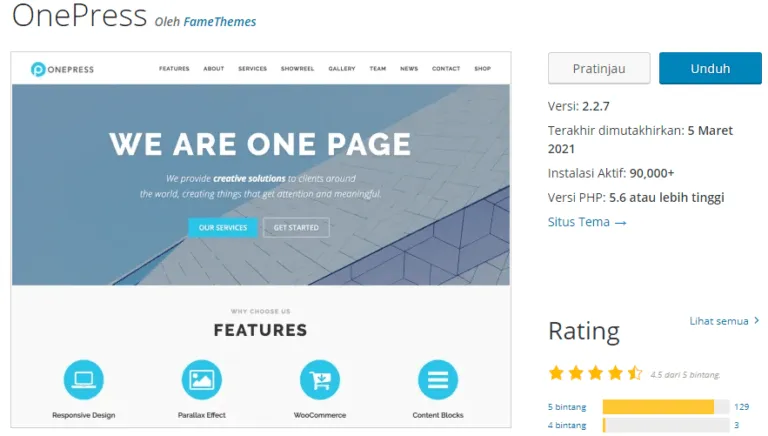 Best Free WordPress Themes - OnePress