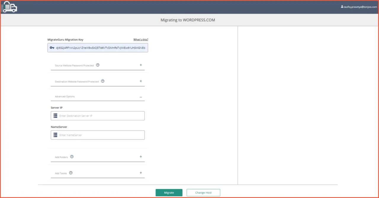 Fitur Migrate Guru Tidak menggunakan sumber daya lokal