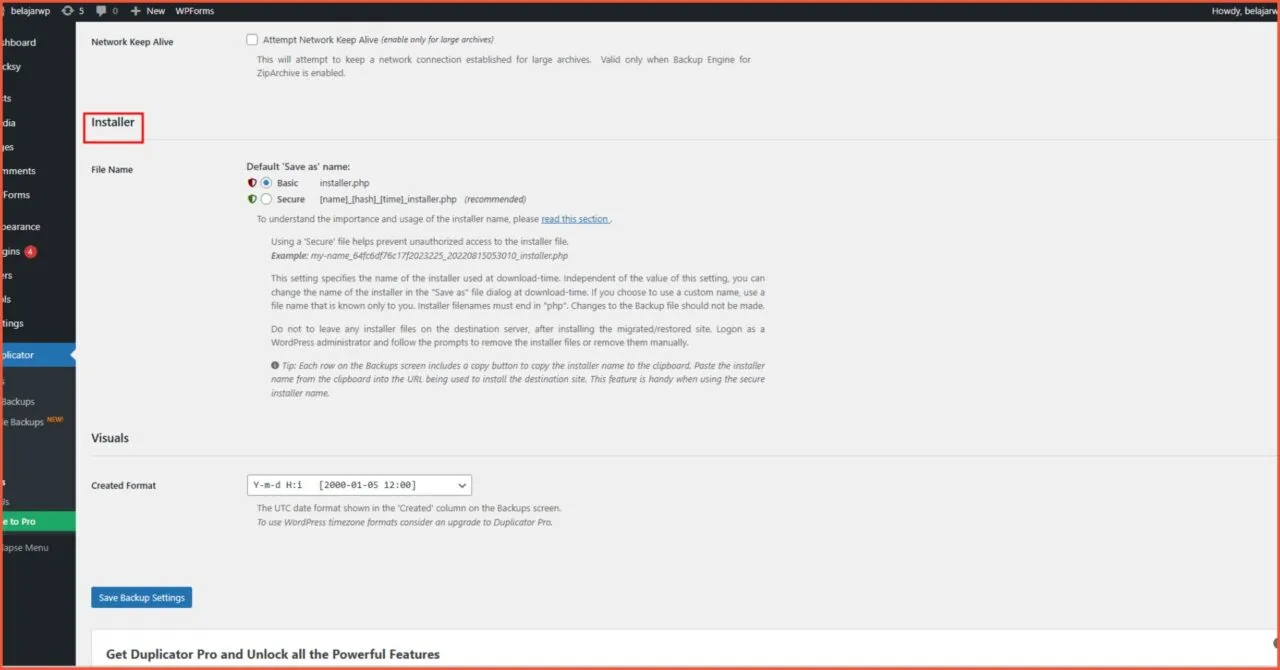 Fitur duplicator Installer