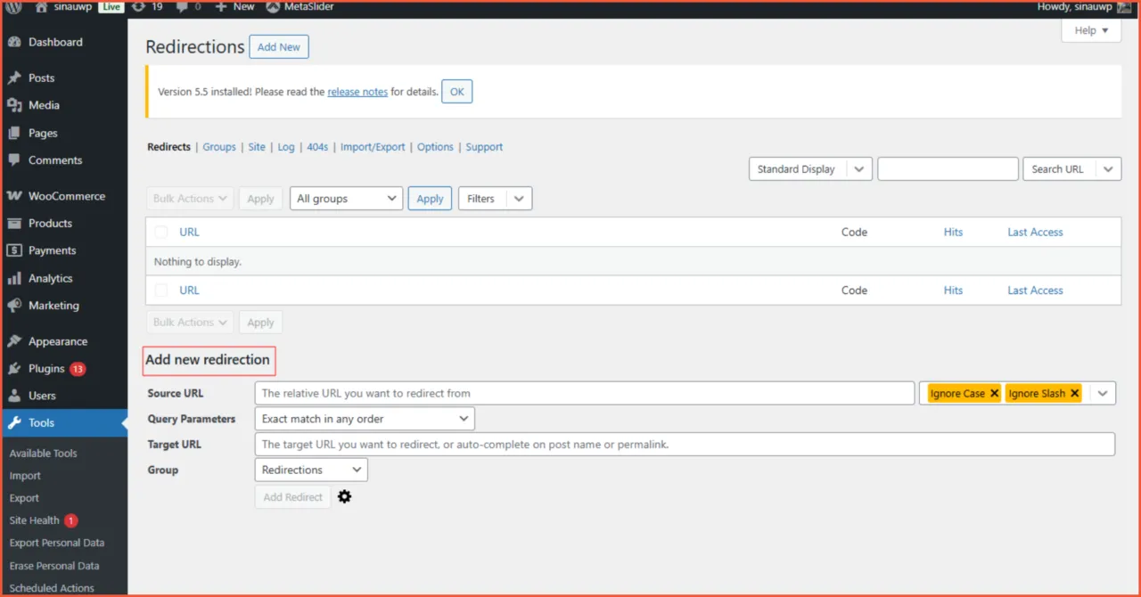 How to Redirect a URL in WordPress to Another URL -1