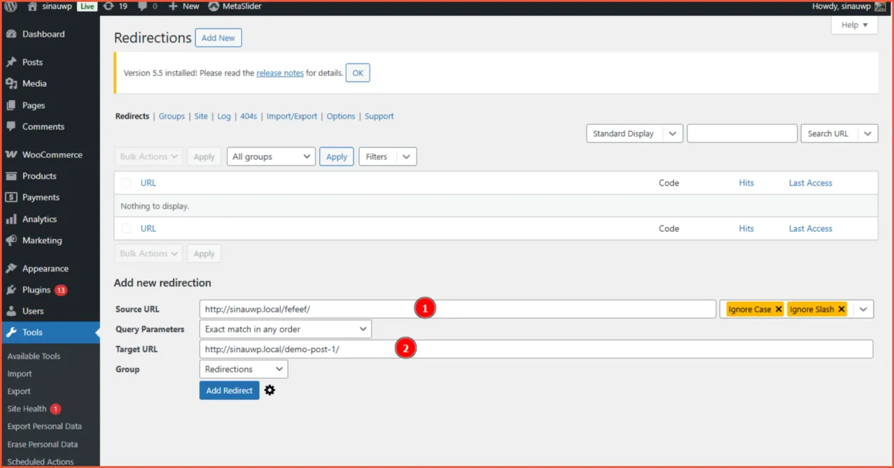 How to Redirect a URL in WordPress to Another URL -2