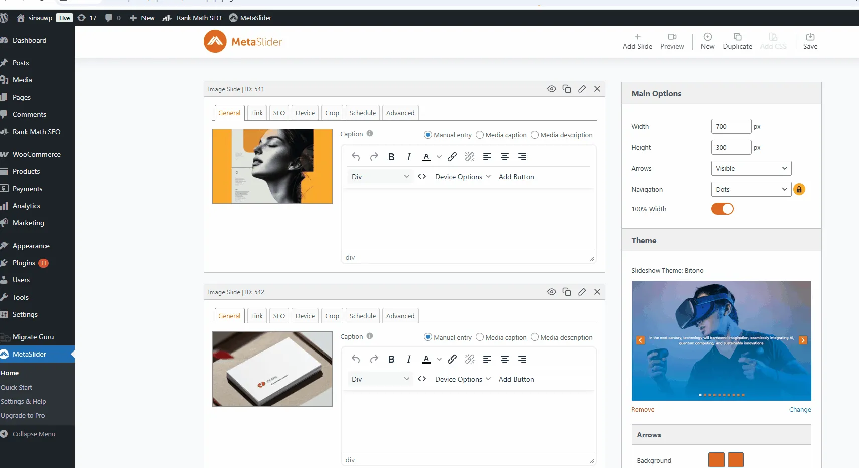 Kelebihan Meta Slider Kemudahan menambahkan slider dan melakukan pengaturan