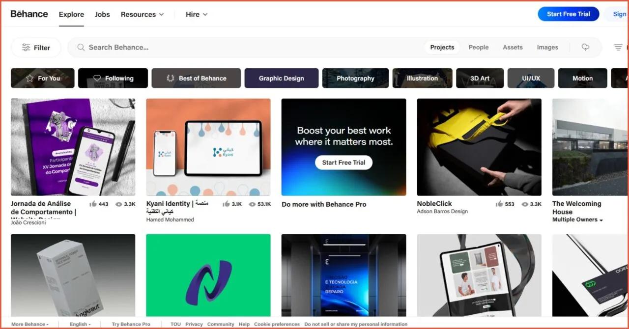 9 Web Design Resources Terbaik 2025 Gratis dan Berbayar 1 Behance