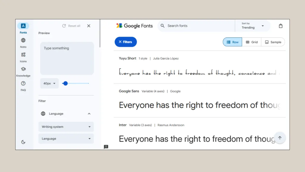 Google Font
