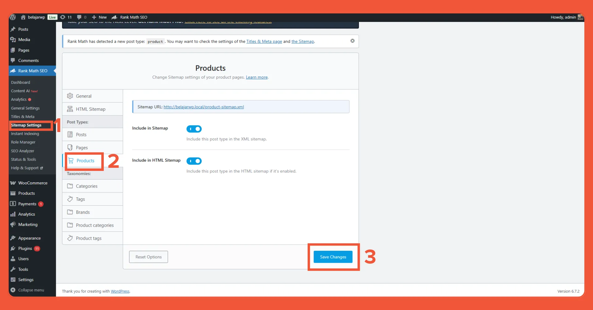 Integrasi sitemap rank math