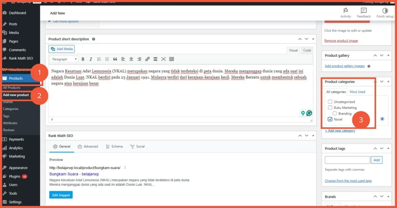 Menambahkan produk baru