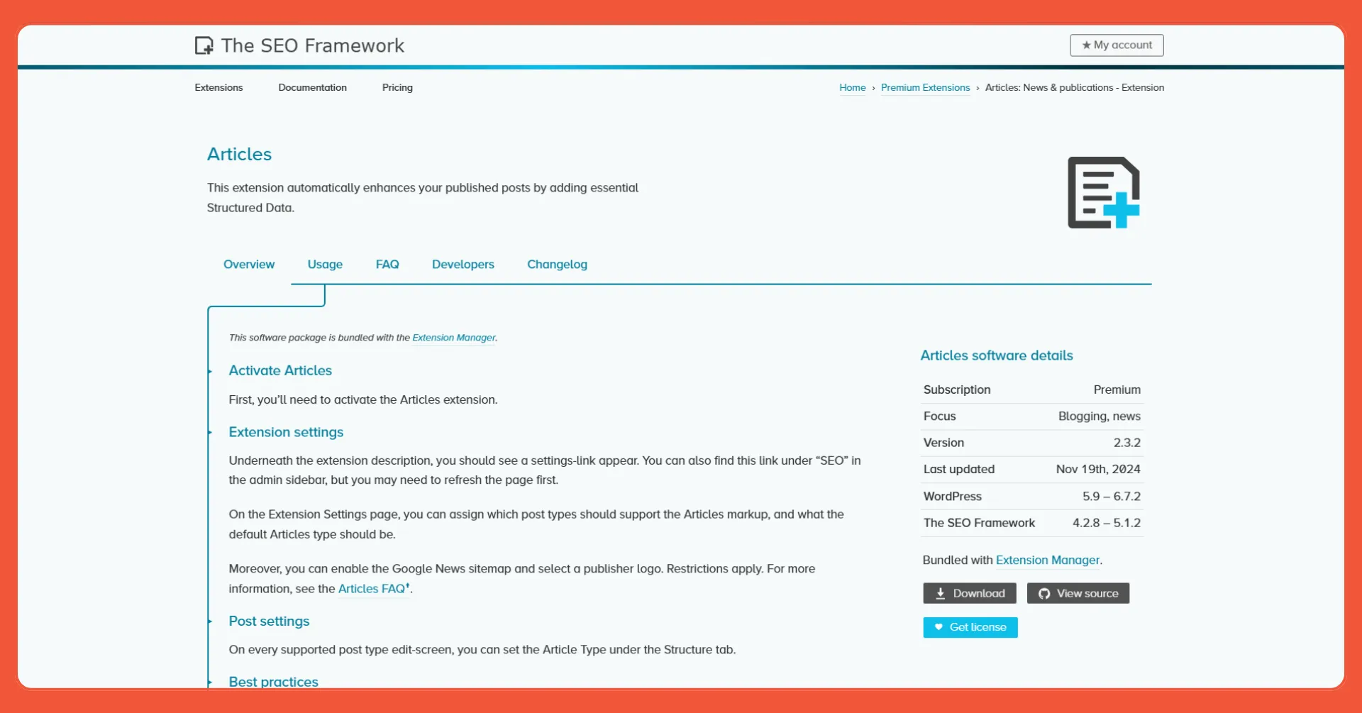 Salah satu kekurangan the seo framework