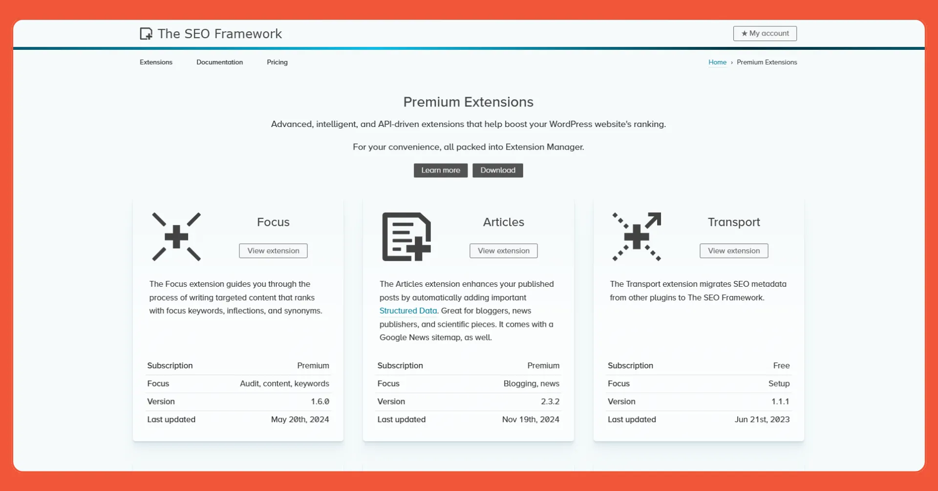 The SEO Framework Chrome