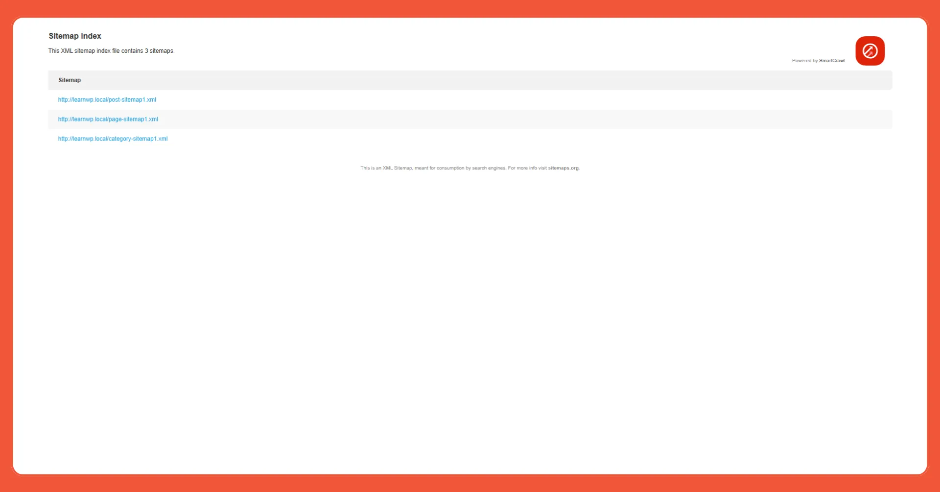 smartcrawl sitemap index