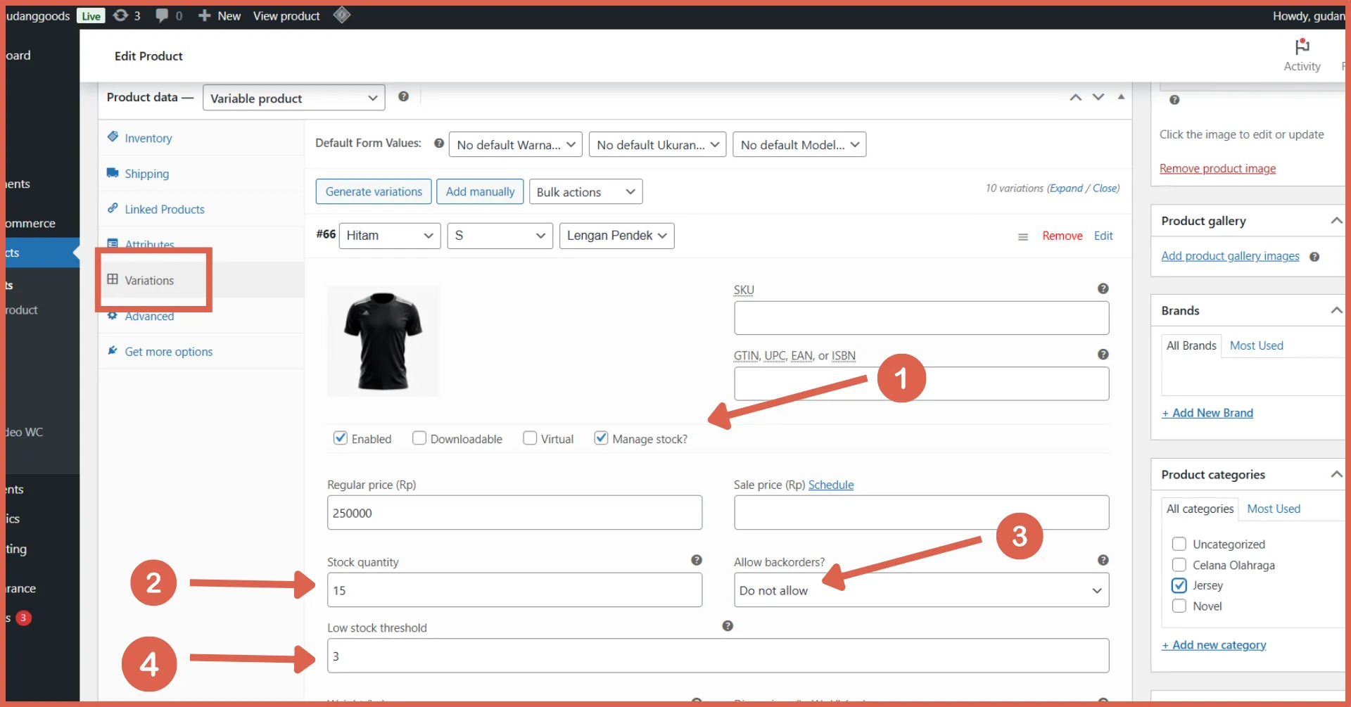 Cara Mengatur Stok Produk di WooCommerce 4