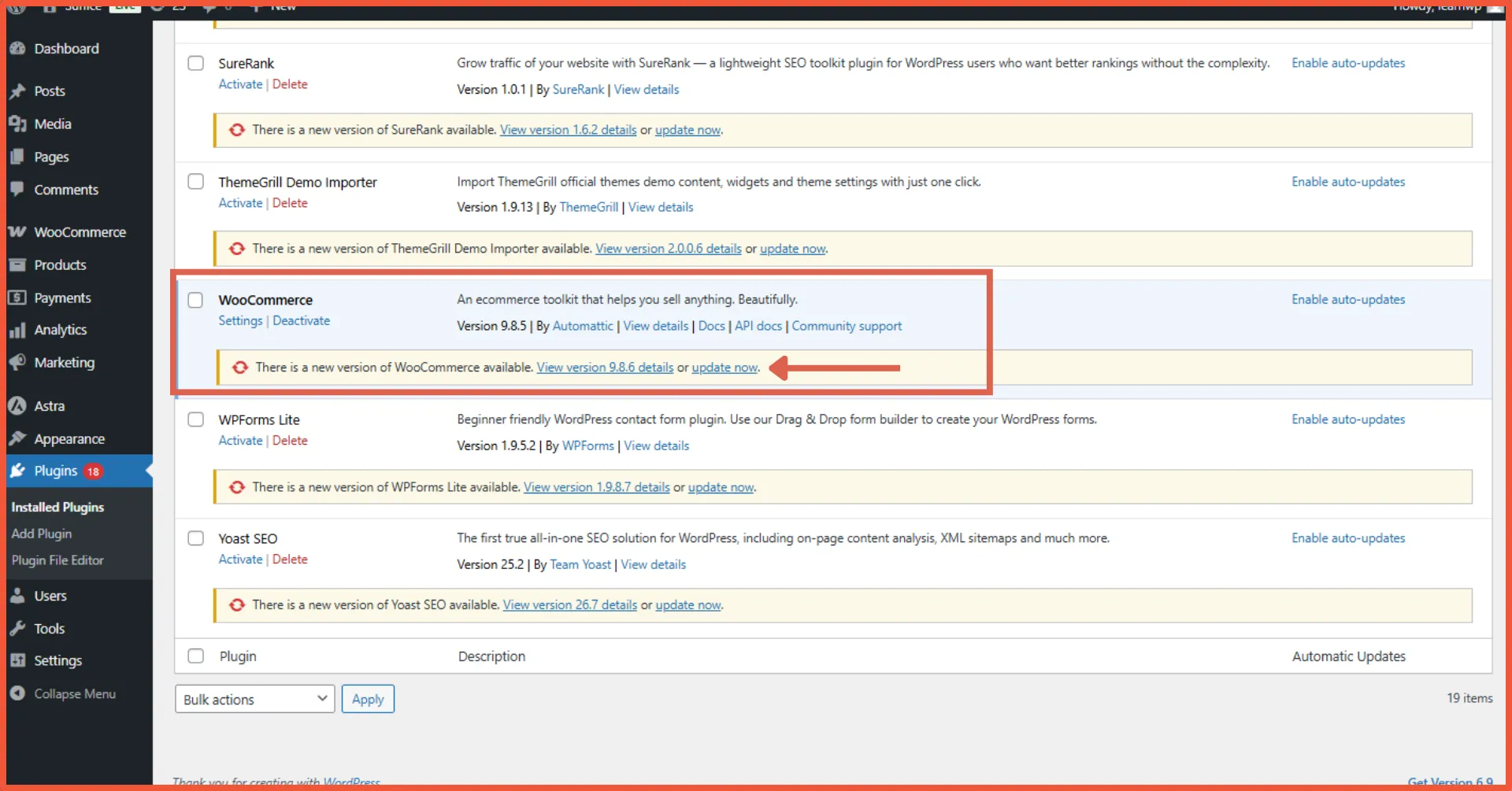 Cara Update WooCommerce Versi Terbaru 2 cara update WooCommerce klik update Now