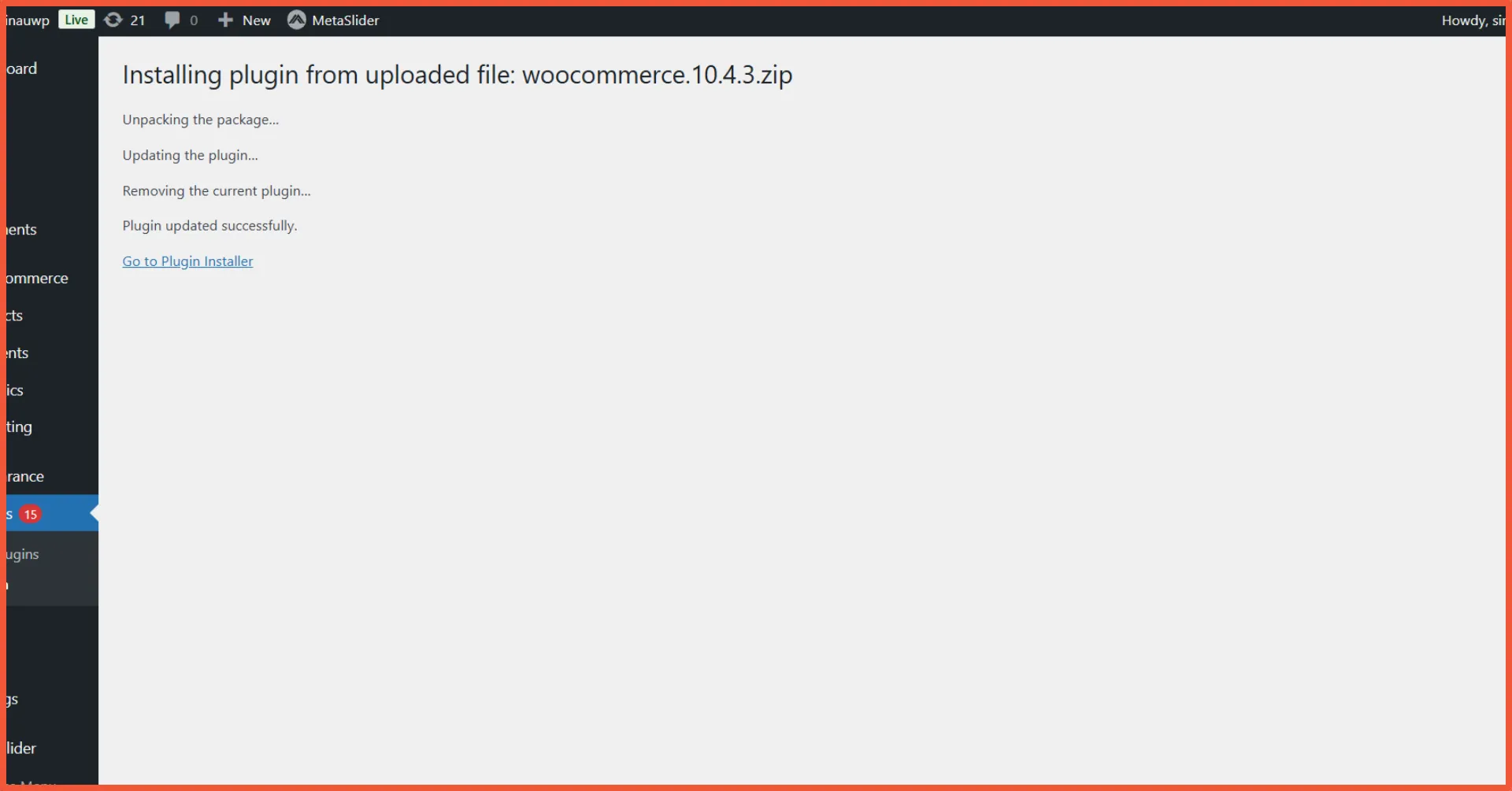 Cara Update WooCommerce Versi Terbaru 9 cara update woocommerce versi terbaru installing sukses