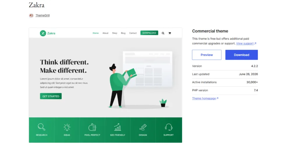33 Best Free WordPress Themes in 2026 for Business 5 Best Free WordPress Themes - Zakra