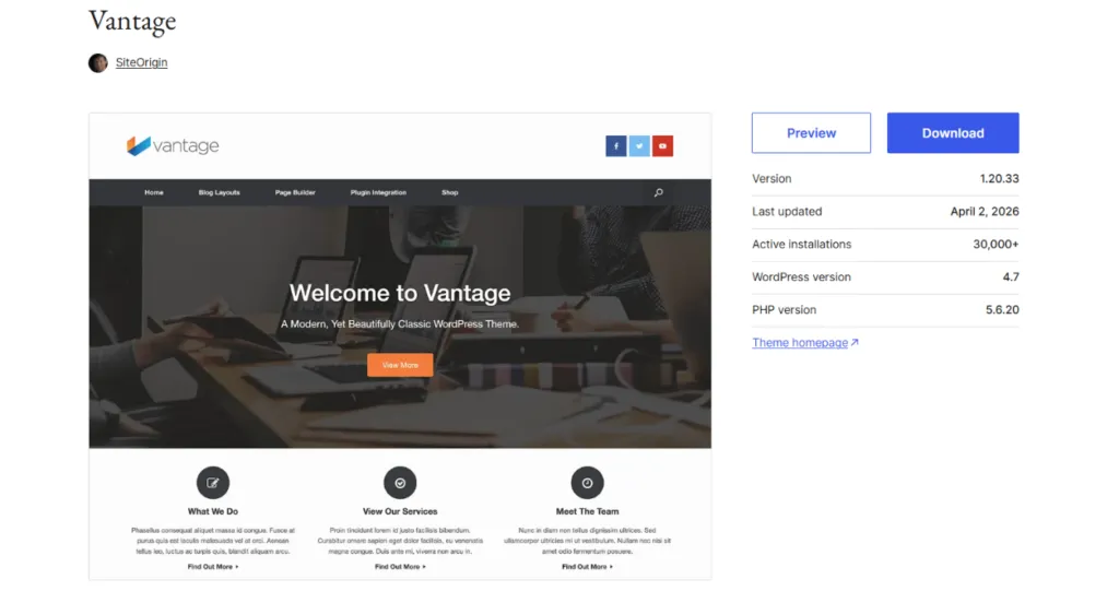 33 Best Free WordPress Themes in 2026 for Business 12 Best Free WordPress Themes Vantage