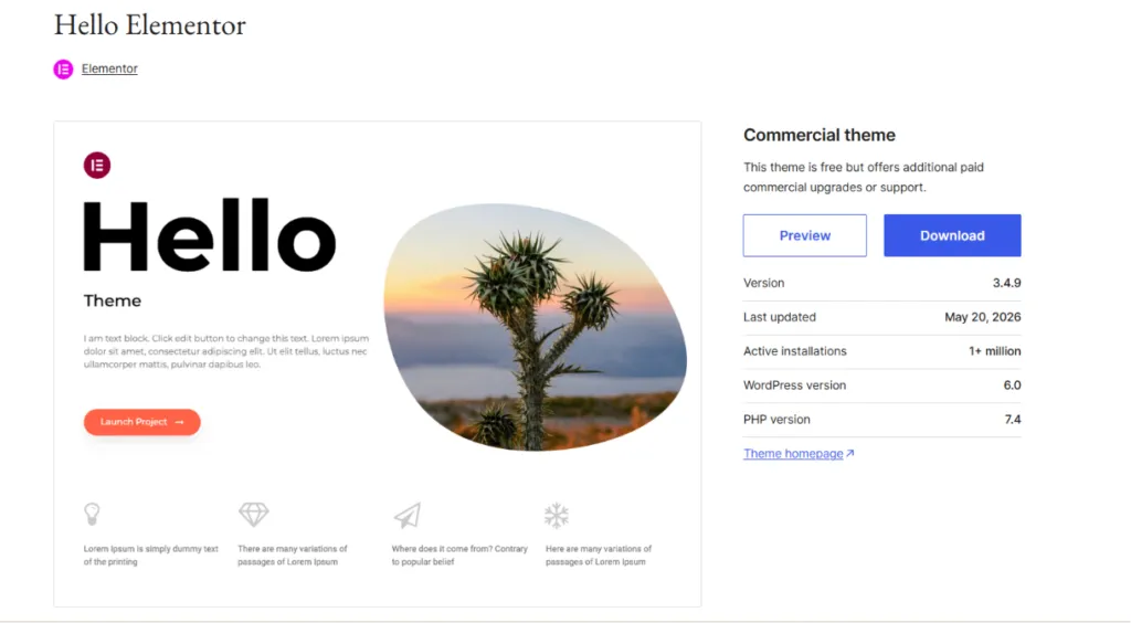 33 Best Free WordPress Themes in 2026 for Business 15 Best Free WordPress Themes Hello Elementor