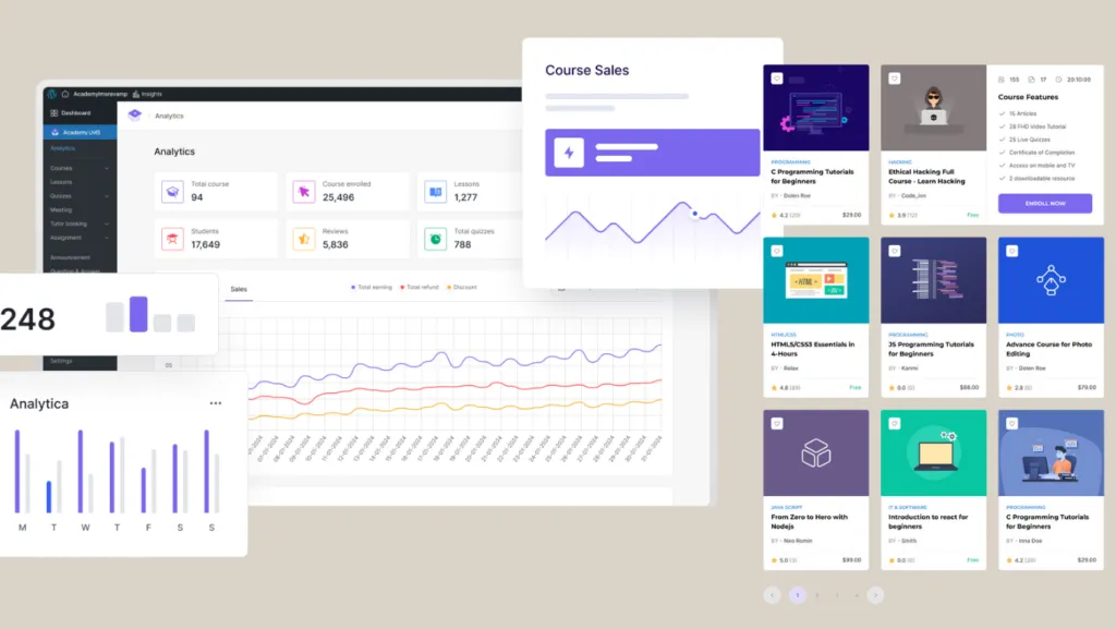 9 Best WordPress LMS Plugins Recommendations 8 academy lms plugin for wordpress