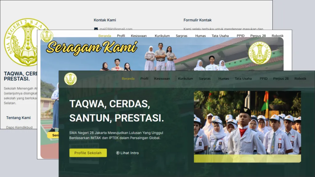 contoh website sekolah SMA N 28 Jakarta