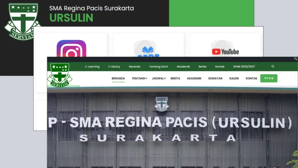 contoh website sekolah SMA Regina Pacis Surakarta
