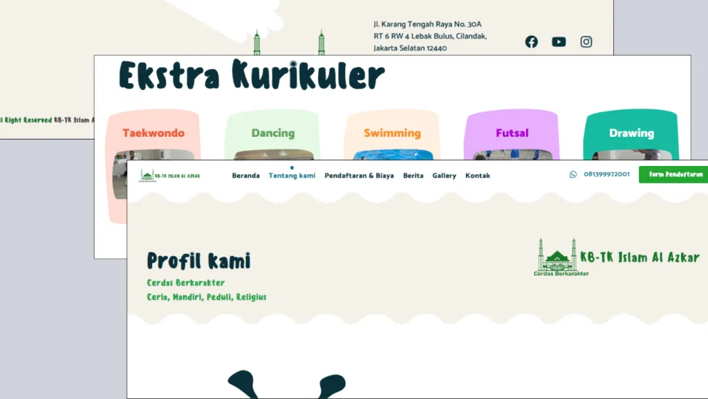 contoh website sekolah TK yang lucu