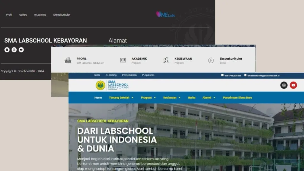 tampilan website SMA Labschool kebayoran