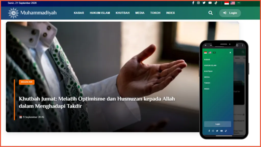 Organization Website Examples to Inspire Your Next Project 1 homepage muhammadiyah