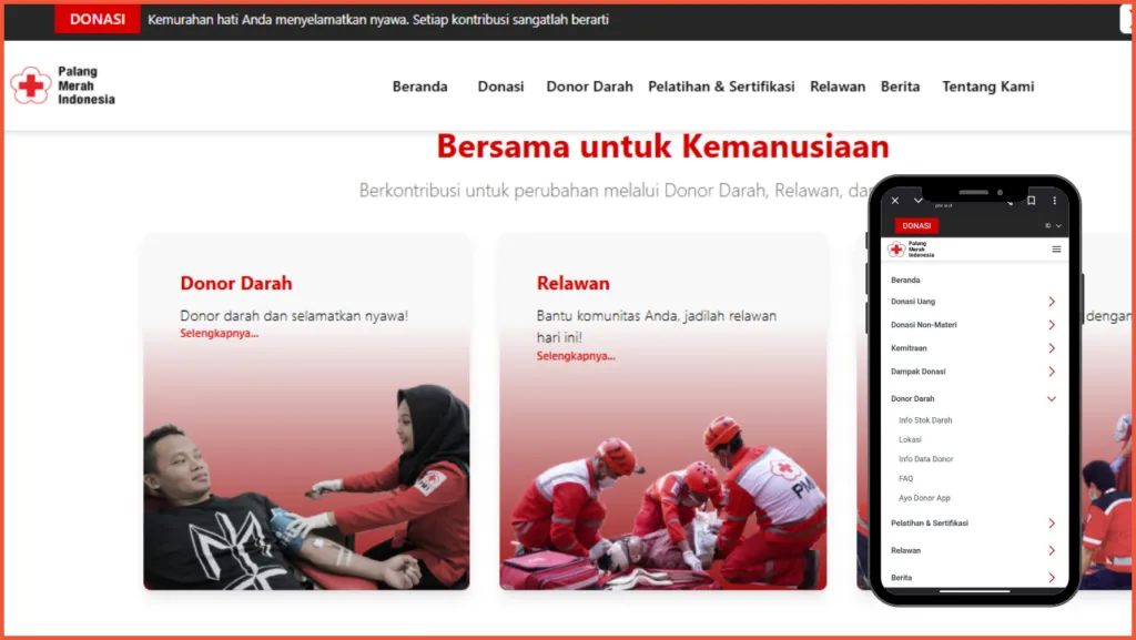 Organization Website Examples to Inspire Your Next Project 2 homepage palang merah indonesia