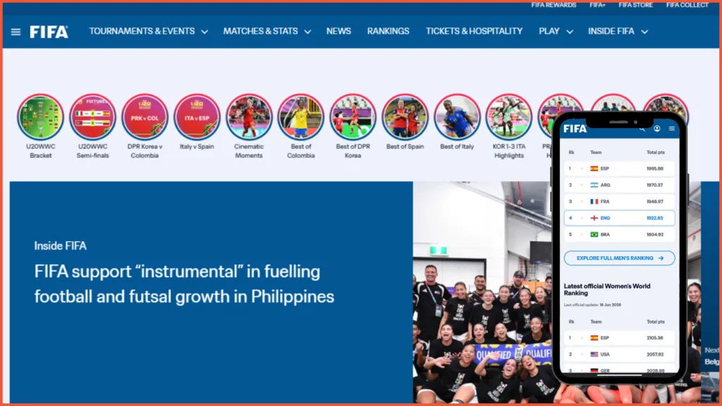 Organization Website Examples to Inspire Your Next Project 7 website FIFA 1