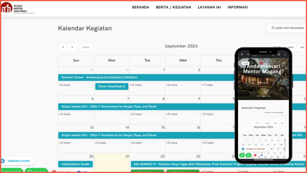 Organization Website Examples to Inspire Your Next Project 4 website ikatan arsitek indonesia