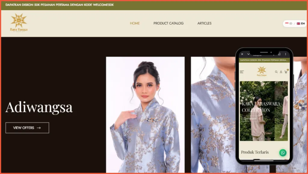 Contoh Website UMKM yang Menarik dan Fungsional 1 website kara tungga