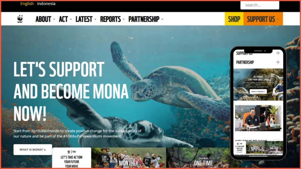Organization Website Examples to Inspire Your Next Project 3 website wwf indonesia