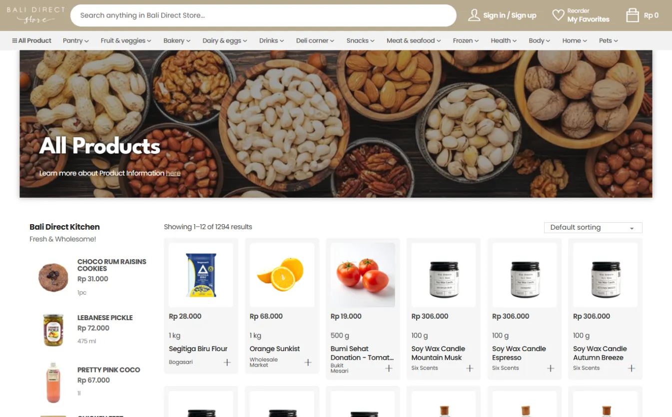 balidirect homepage