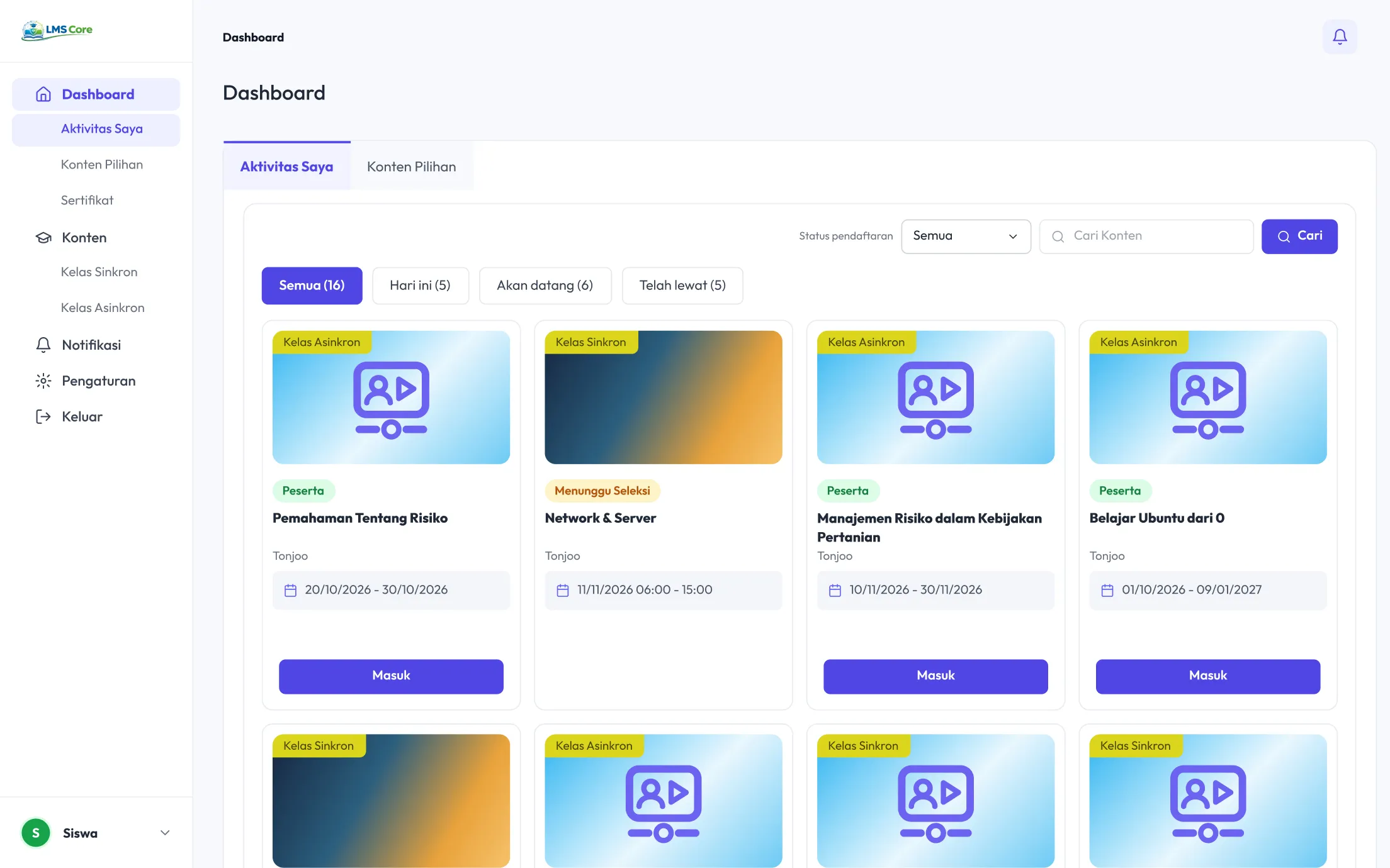 Learner Dashboard